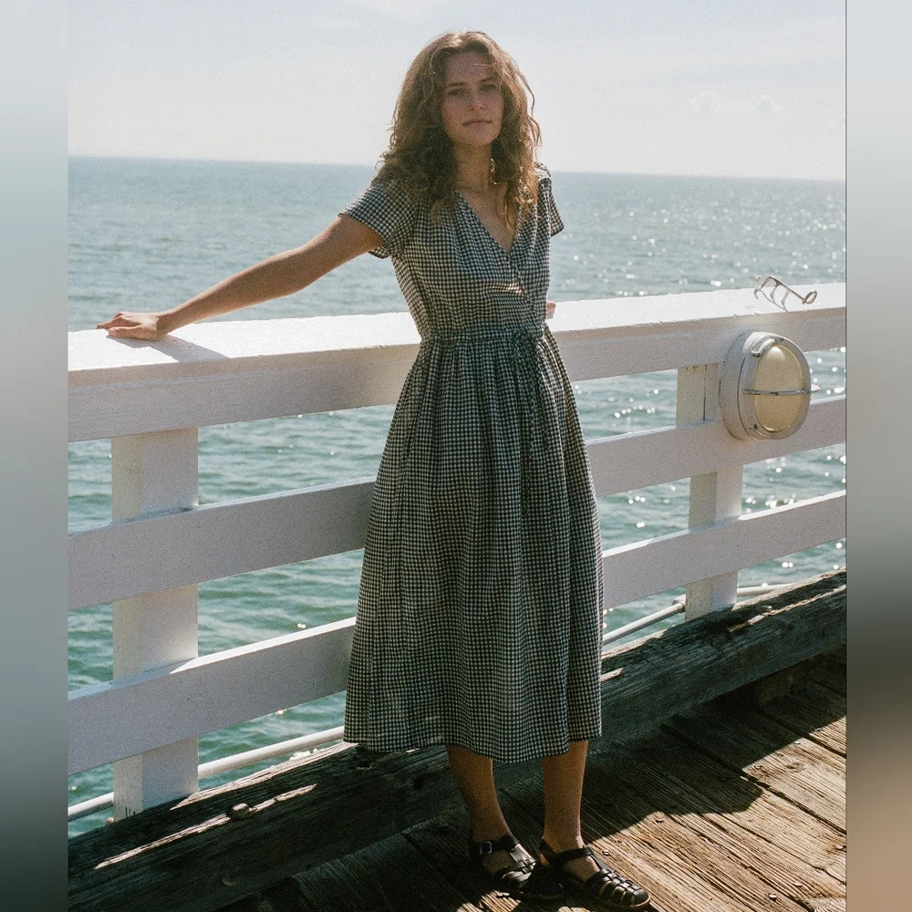 Christy Dawn the dawn dress in picnic gingham, medium - Picture 4 of 11